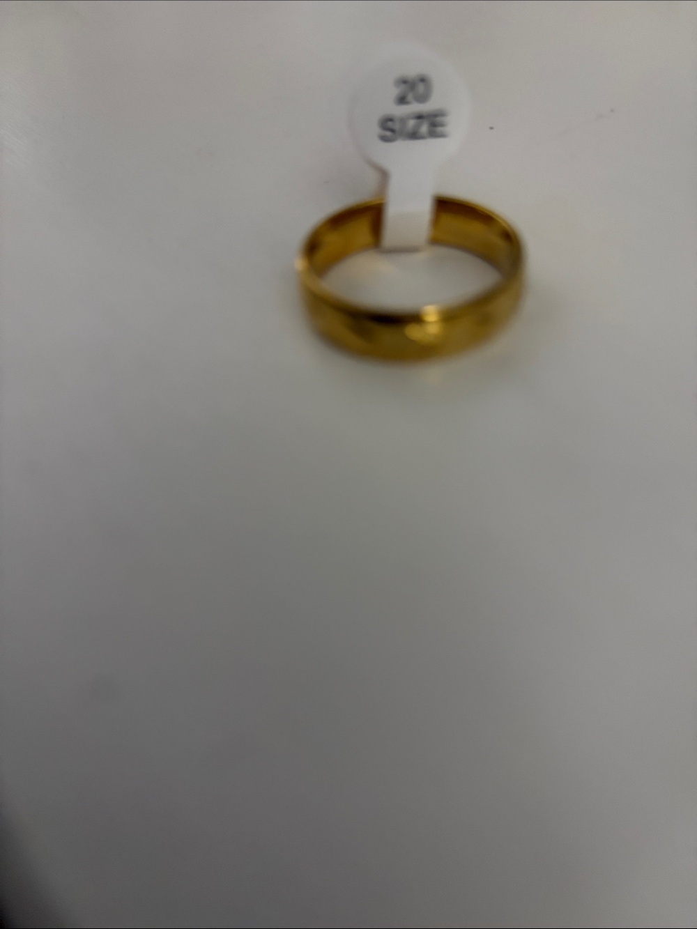 Gold Tone Women's Band Ring - Size 20
